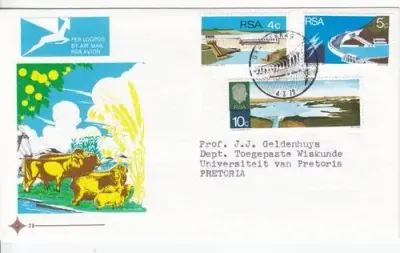 FDC no 20 - Set of 2 - One with Yellow Cattle and One with Orange Cattle - as per scan