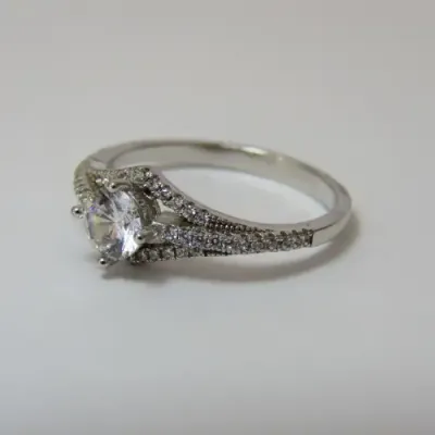 Sterling silver wedding set - 4,1 g - Size P/Q