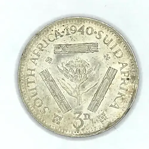 1940 SA Union tickey - Uncirculated