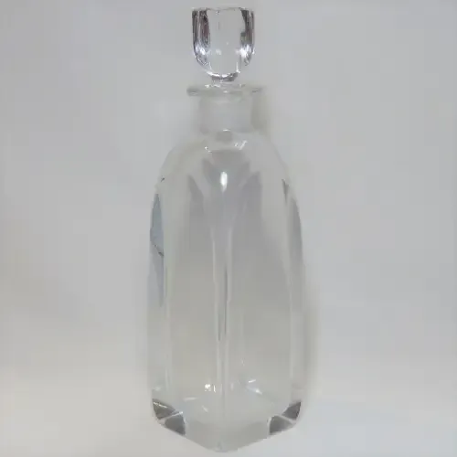 Heavy Lead glass liquor decanter - Stained inside - 29 cm high