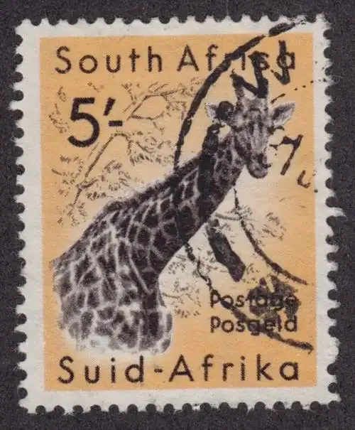 SA - SACC 176 Used 5 Shilling Stamp - as per scan