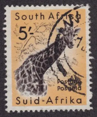 SA - SACC 176 Used 5 Shilling Stamp - as per scan