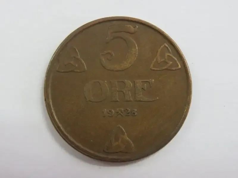 1928 Norway 5 Ore - VF+