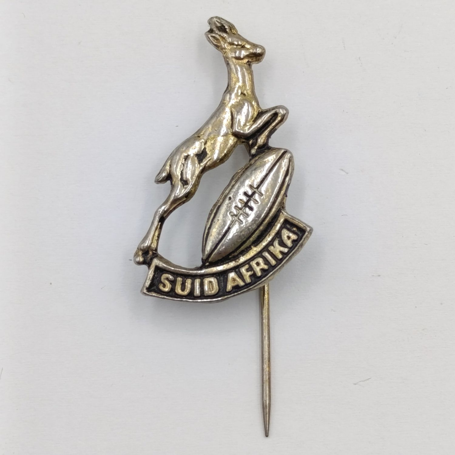 Vintage South African Springboks rugby pin badge