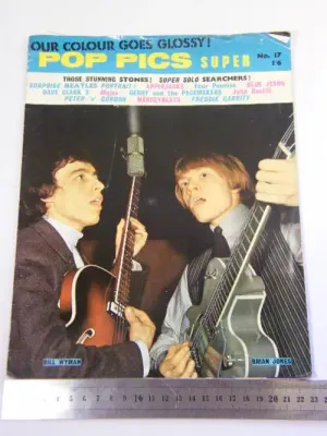 Pop Pics Super no 17 magazine with Bill Wyman and Brian Jones - as per photo