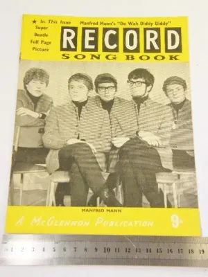 Vintage Record song book featuring Manfred Mann and the Beatles - as per photo