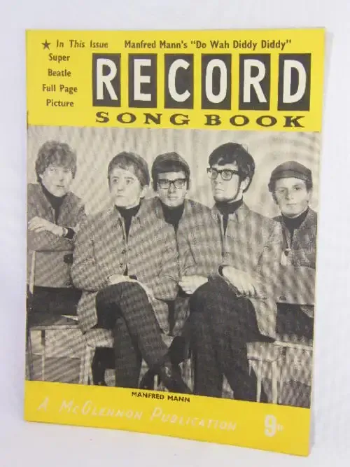 Vintage Record song book featuring Manfred Mann and the Beatles - as per photo