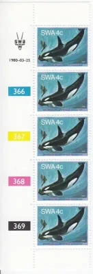 SWA - SACC 347 - 352 Control Strips of 5 - Mint Set Plus used set - as per scan