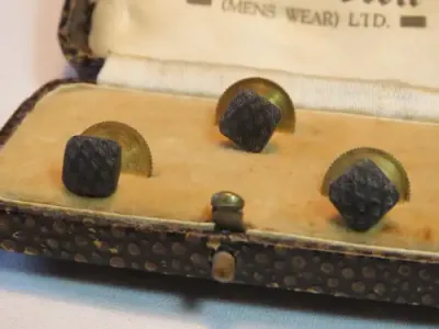 Set of 3 Walter Scott collar studs