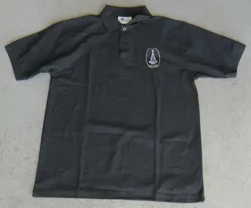BSA Guns black golfer shirt - Size medium - Waist 52 cm - Inner arm 44 cm - Total back length 71 cm