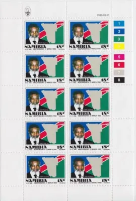 Namibia SACC 1-3, Independence issue - Set of Full Sheets - as per scan