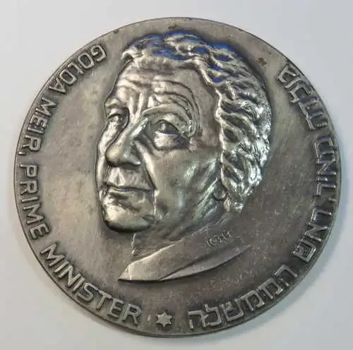 Israeli Golda Meir Prime Minister medallion by Shekel Co. - Numbered 436