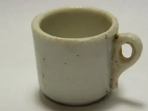 Antique miniature doll house porcelain coffee cup - fine age crack - as per photo