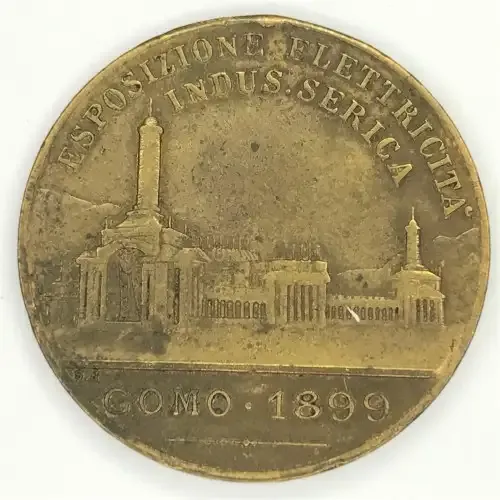 Alessandro Volta 1899 Medallion - Electric Exposition