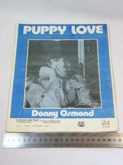 Vintage sheet music for Puppy Love - Donny Osmond - Gallo South Africa - as per photo