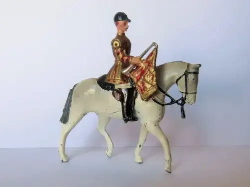 Vintage Household cavalry mounted band trumeter lead soldier