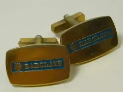 Pair of Barclays cufflinks - as per photo