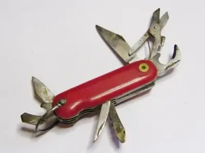 Vintage 8 Tool Pocket Knife - No Name but decently made - as per photo