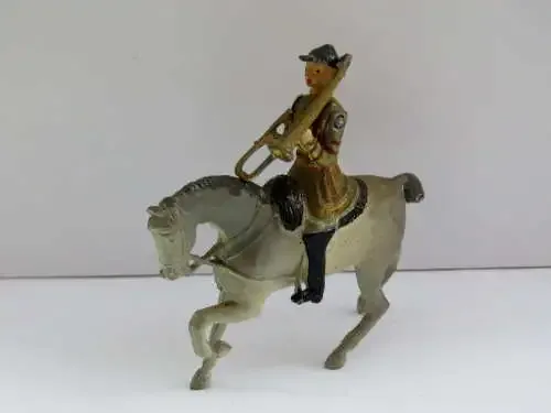Vintage Trombone musician lead soldier - Lifeguards of Household cavalry mounted band