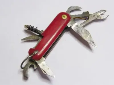 Vintage 8 Tool Pocket Knife - No Name but decently made - as per photo