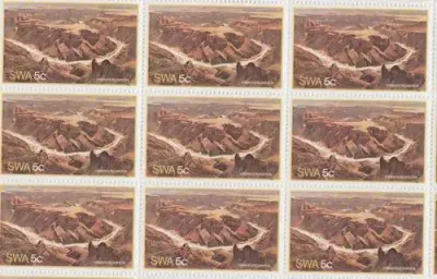 SWA - SACC 382-385 Set of Full Sheets Mint - Fish River Canyon - as per scan