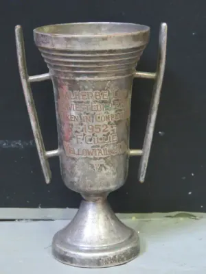 1952 Malherbe cup for fishing awarded to F.Cillie for Yellowtail of 21 pounds