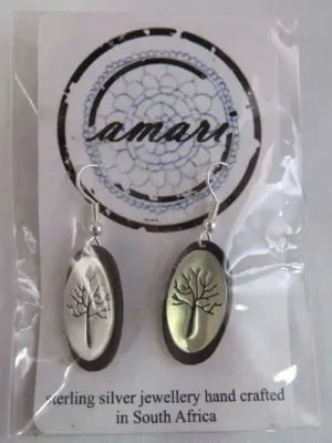 Amari sterling silver and ebony earrings