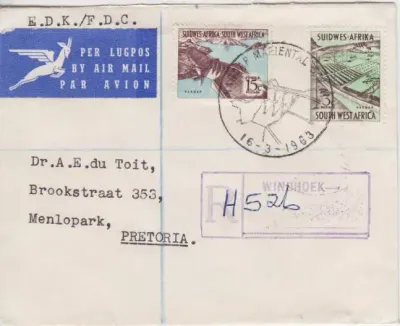 SWA - 16-3-1963 FDC with no`s SACC 221 and 210 - as per scan