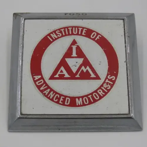 Vintage Institute of Advanced Motorists square car badge # 7050