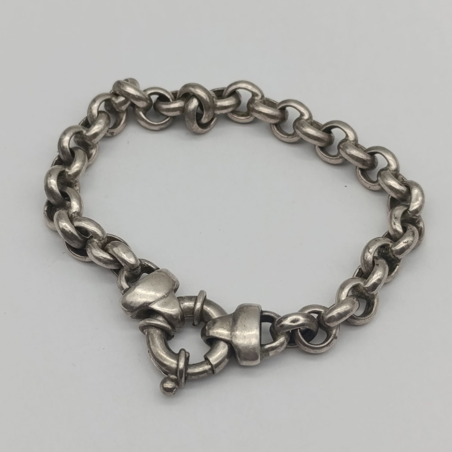 Sterling silver rolo link bracelet - weighs 19.2g