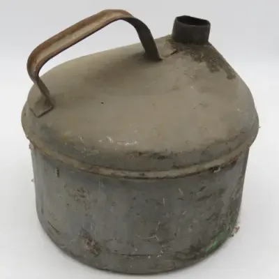 Old SA Railways fuel can - no lid - marked SAR/SAS on base