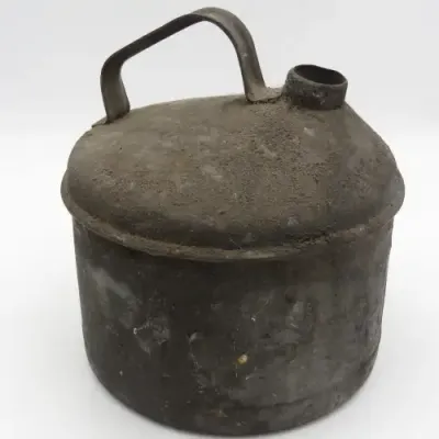 Old SA Railways fuel can - no lid - marked SAR/SAS on base