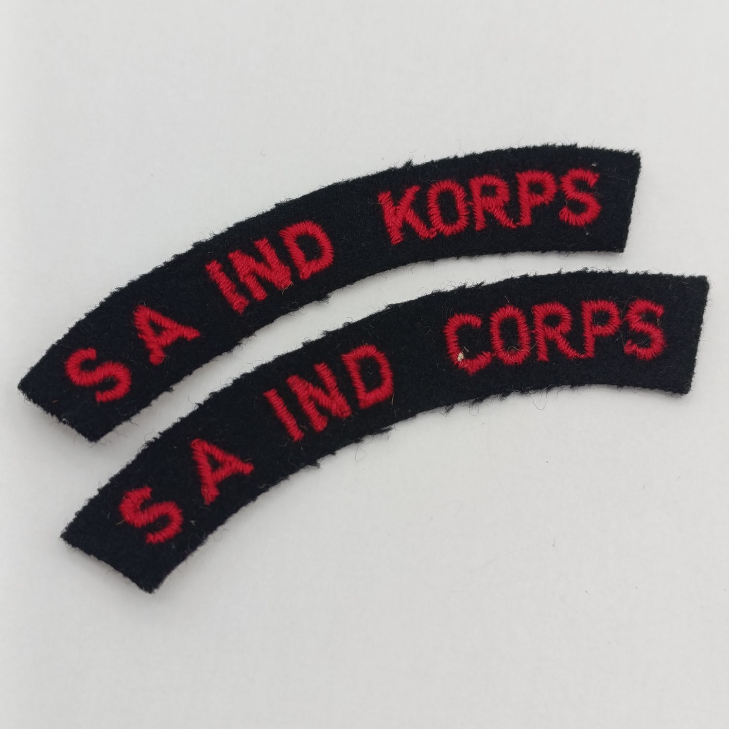 Pair of SA Navy Indian Corps shoulder titles