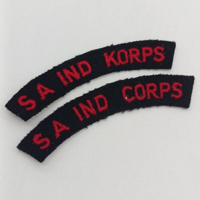 Pair of SA Navy Indian Corps shoulder titles