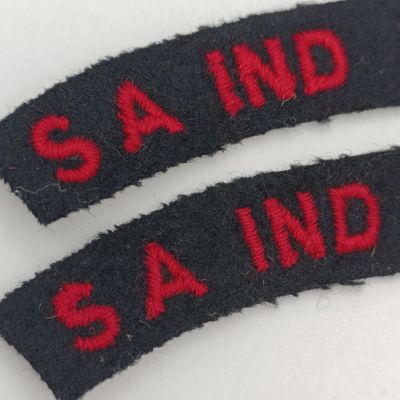 Pair of SA Navy Indian Corps shoulder titles