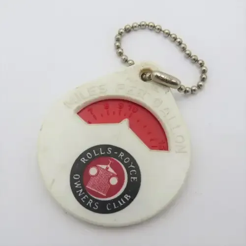 Vintage Rolls - Royce Miles per gallon key chain counter