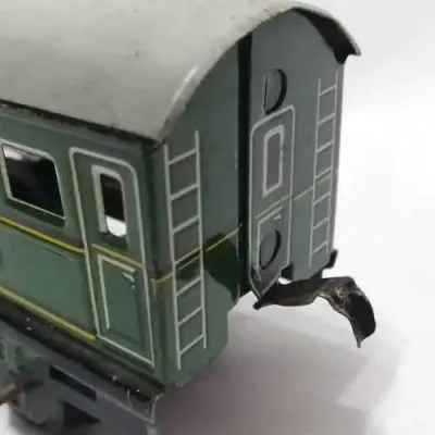 Vintage BOB tinplate O-Gauge passenger couch - made in Western Germany