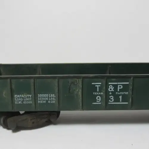 Vintage plastic open wagon - Gauge - TandP 931 (Texas and Pacific)