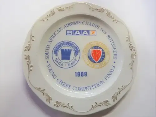 1989 SA Airways Young chefs competition plate