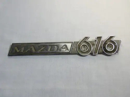 Mazda 616 vintage car badge