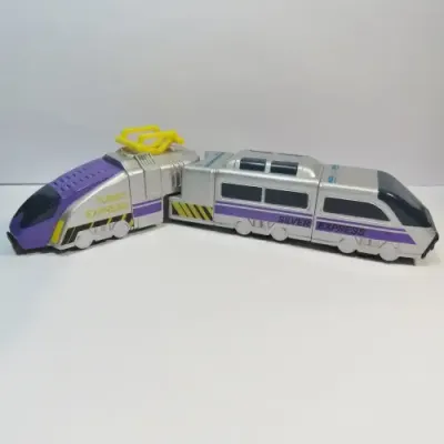 Vintage Matchbox Connectibles silver express trem