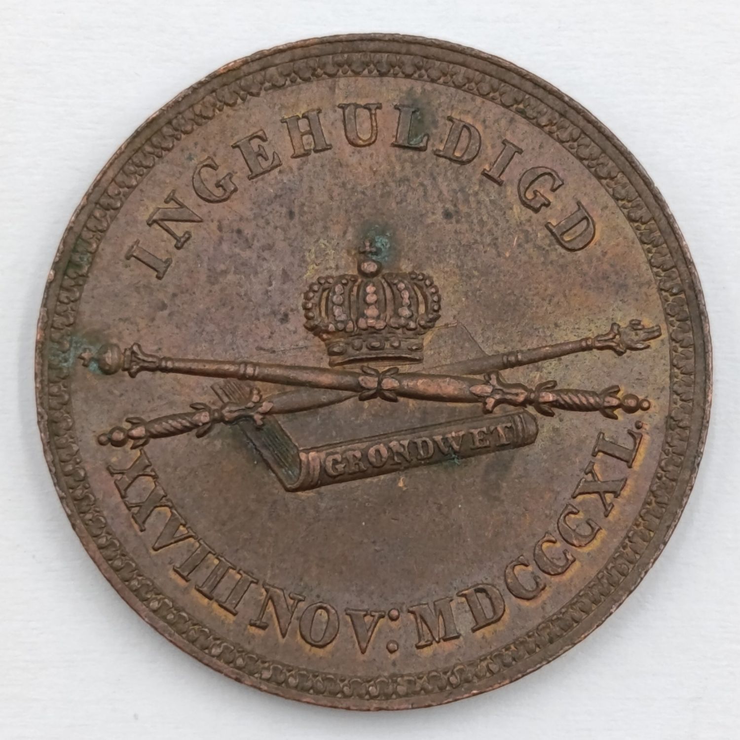 Netherlands inauguration of Willem 2 in 1840 - exellent condition