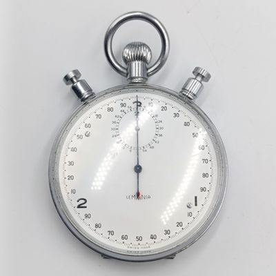 Vintage Lemania 3-seconds stopwatch with split second timer