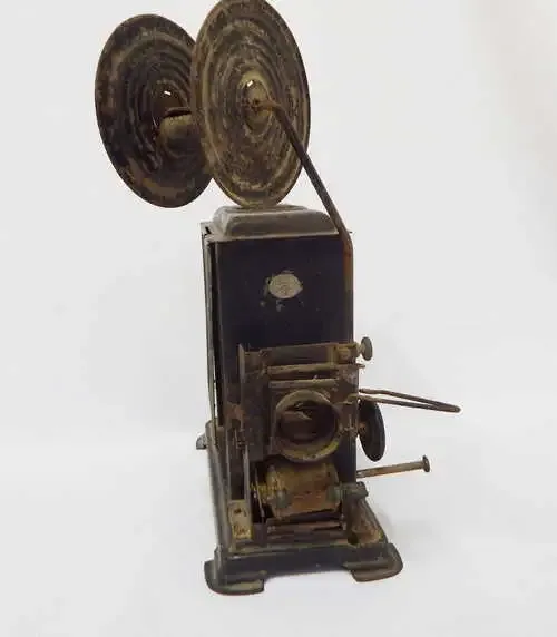 Antique German 35mm film and glass slide toy projector - Missing parts
