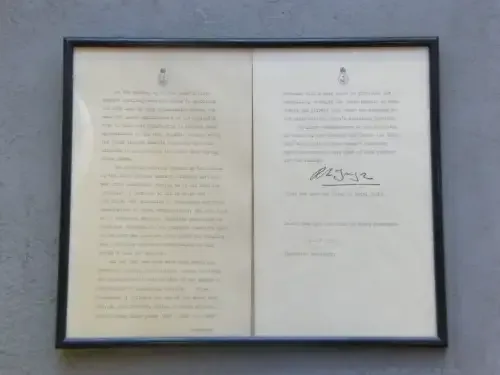 Letter of Thanks from Royal Navy Chief of staff to South African Women`s Auxiliary Services