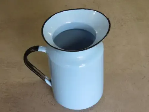 Vintage blue enamel jug