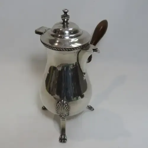 Vintage silverplated Chocolate pot with wooden handle