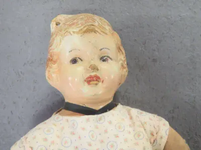 Antique composition doll - Unclear marking on back - 44cm