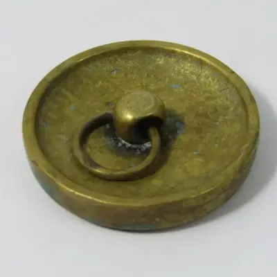 Antique yellow copper bath plug