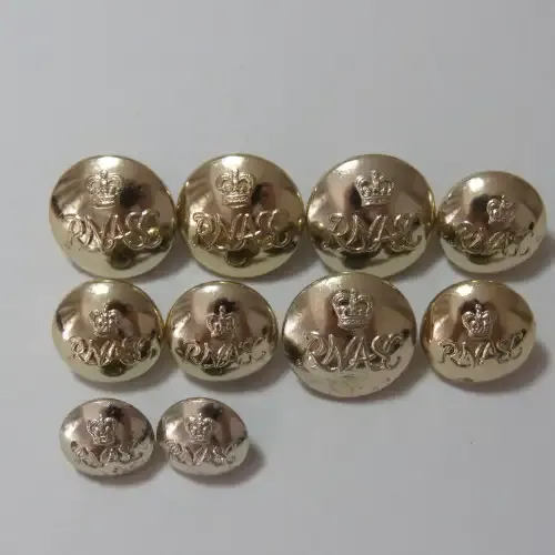 Rhodesia and Nyasaland Army Service Corps lot of 10 buttons - 4 Medium - 4 Small - 2 Pocket